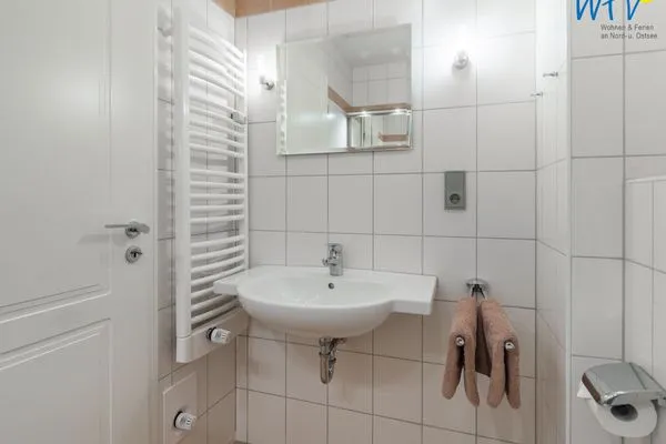 Badezimmer Haus Ebbe und Flut Ferienwohnung Deichläufer