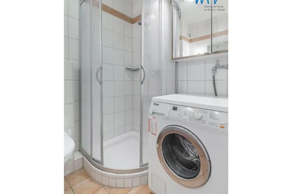 Badezimmer Haus Ebbe und Flut Ferienwohnung Deichläufer