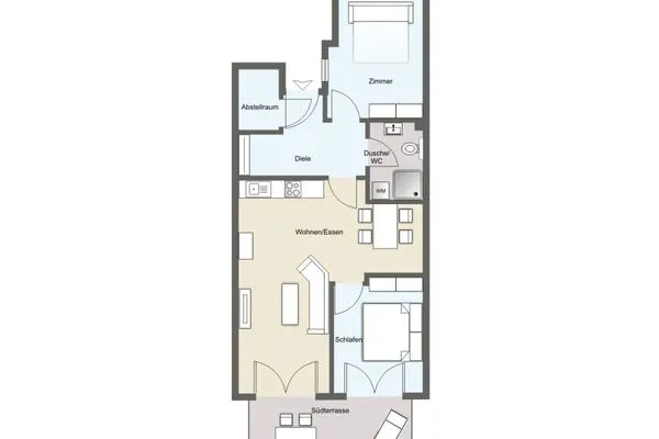 Grundriss Haus Ebbe und Flut Ferienwohnung Deichläufer