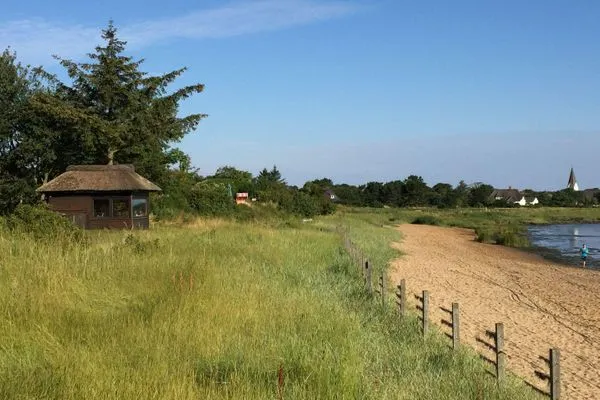 Wattenmeerblick vom Bungalow der kleine Prinz in Nebel auf Amrum  Bungalow *Kleiner Wattprinz*