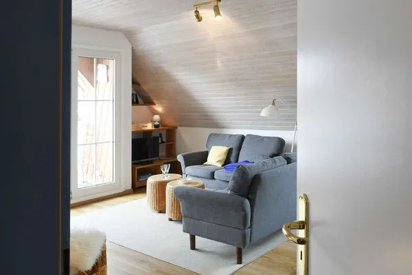 Blick ins Wohnzimmer Juist Zauber - Haus 1 Ferienwohnung Fries