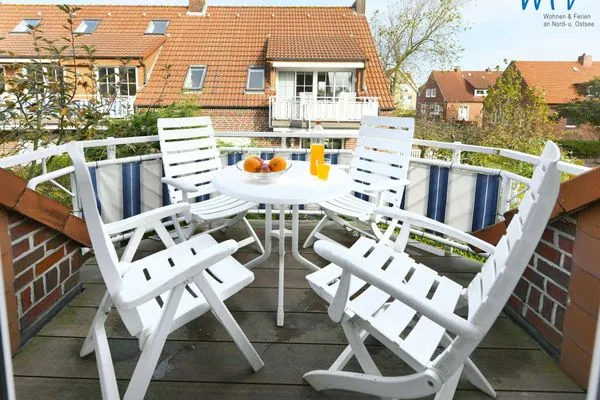 Balkon Juist Zauber - Haus 3 Ferienwohnung Christina