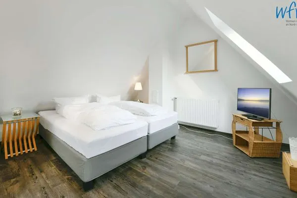 Schlafzimmer oben Haus Wilhelmstraße 14 Ferienwohnung 1
