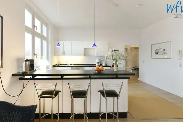 Küche / Küchenzeile Logirhaus Doyen Ferienwohnung Robbenplate