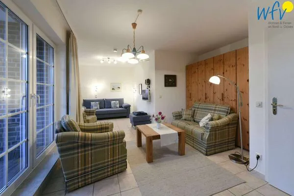 Wohnzimmer Luv und Lee Ferienwohnung Westerhever