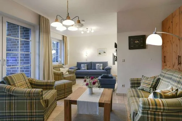 Wohnzimmer Luv und Lee Ferienwohnung Westerhever