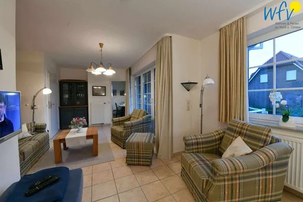 Wohnzimmer Luv und Lee Ferienwohnung Westerhever
