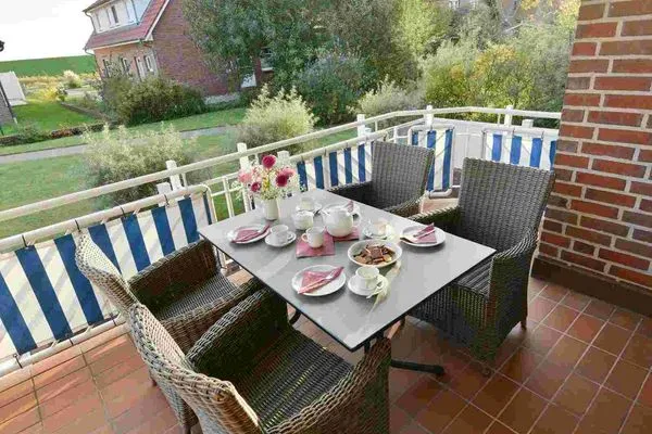 Balkon Luv und Lee Ferienwohnung Westerhever