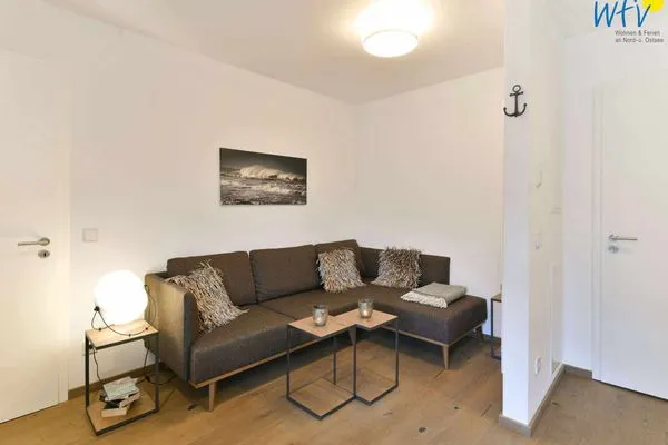 Wohnzimmer Haus Nordland Ferienwohnung Dünenblick