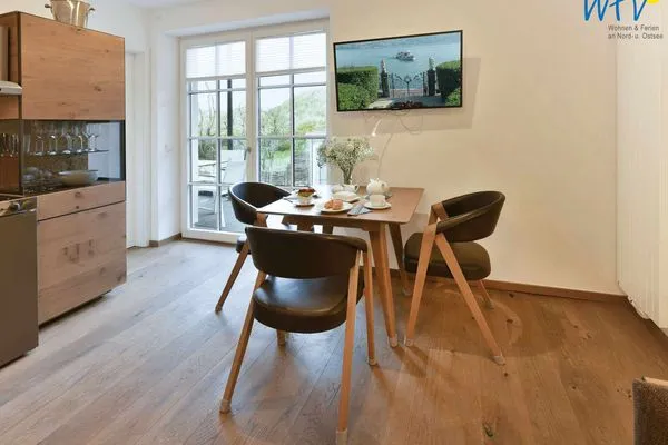 Wohnzimmer / Essbereich Haus Nordland Ferienwohnung Dünenblick