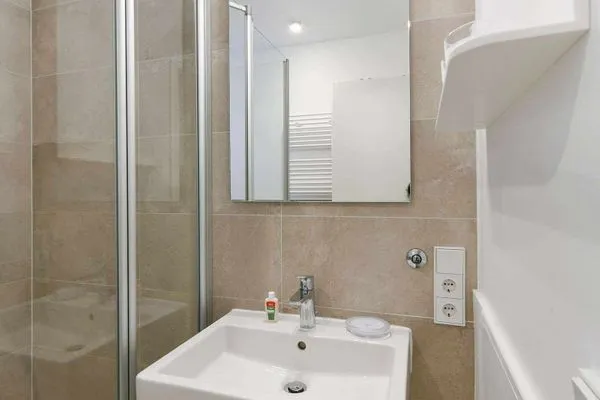 Badezimmer Haus Nordland Ferienwohnung Dünenblick