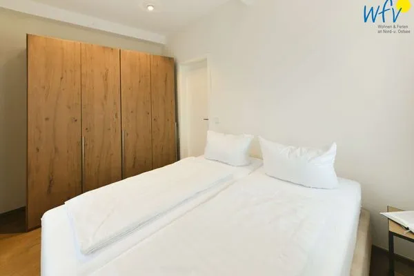 Schlafzimmer Haus Nordland Ferienwohnung Dünenkoje