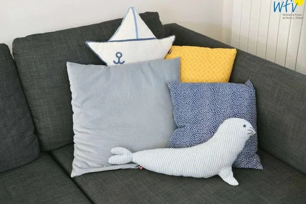 Wohnzimmer Haus Nordland Ferienwohnung Gartenblick