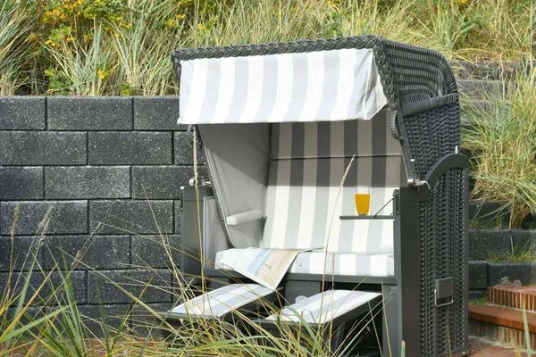 Terrasse Haus Nordland Ferienwohnung Dünenkoje