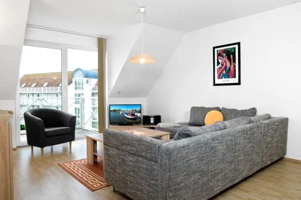 Living room Residenz am Yachthafen Windspiel