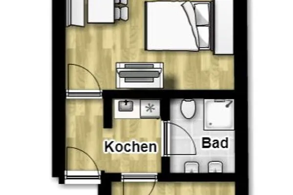 Grundriss Appartement-Haus Regina Ferienwohnung 4