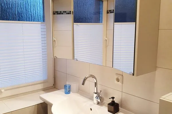 Badezimmer der Ferienwohnung Passat im Haus Kap Hoorn in Wittdün auf Amrum Haus Kap Hoorn Ferienwohnung Passat