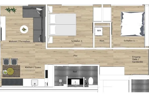 Grundriss Haus Talita Ferienwohnung TANGO