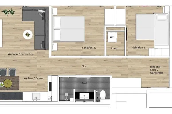 Grundriss Haus Talita Ferienwohnung ECHO
