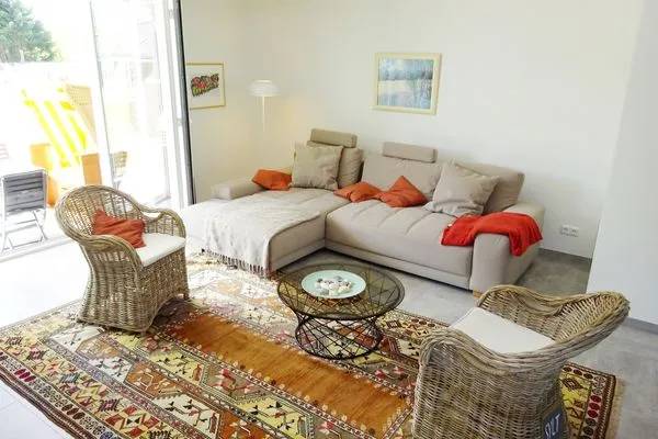 Wohnzimmer in der Ferienwohnung Weiße Düne 4 in Wittdün auf Amrum Haus *Weiße Düne* Ferienwohnung Weiße Düne 4