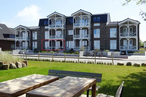 Blick auf das Feriendomizil Weiße Düne in Wittdün auf Amrum Haus *Weiße Düne* Ferienwohnung Weiße Düne 4