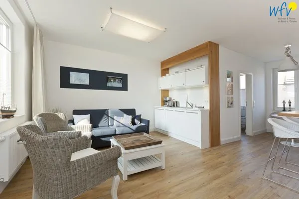 Wohnzimmer Haus Inselrose Ferienwohnung Wildrose