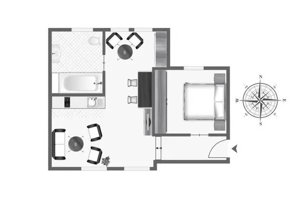 Grundriss Haus Inselrose Ferienwohnung Wildrose