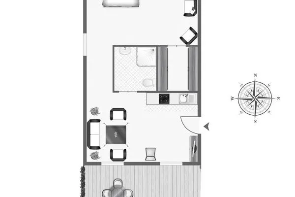 Grundriss Haus Inselrose Ferienwohnung Dünenröschen