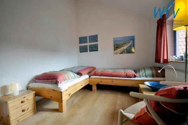 Schlafzimmer Ferienhaus Friesenblick Ferienwohnung 1
