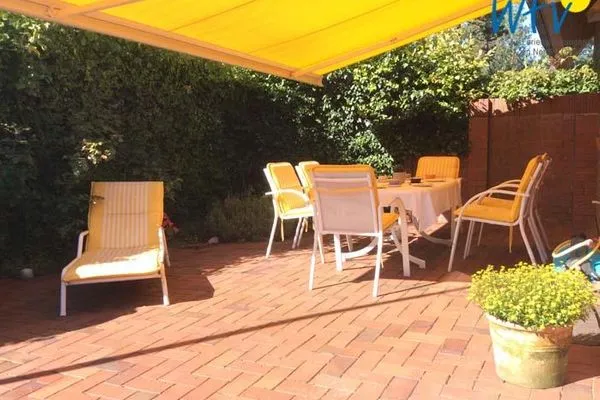 Terrasse Ferienhaus Friesenblick Ferienwohnung 1