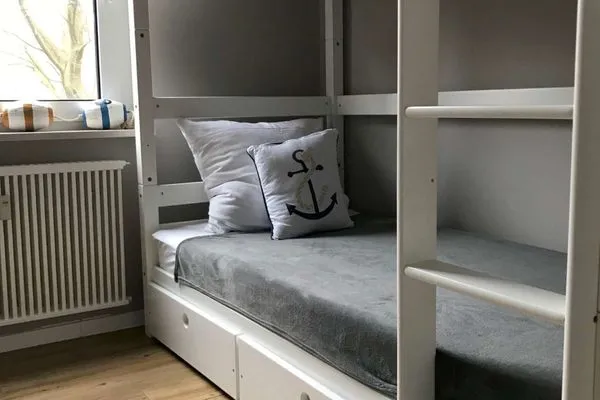 Schlafzimmer Haus Inselrose Ferienwohnung Ankerrose