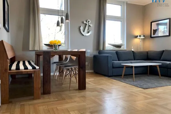 Wohnzimmer Haus Inselrose Ferienwohnung Ankerrose