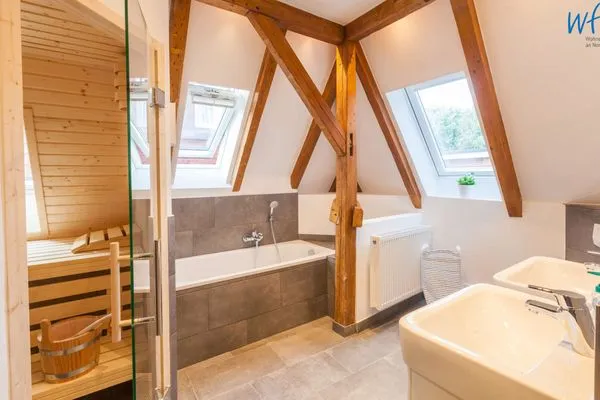 Badezimmer Haus Margarete Ferienwohnung Töwerliebe