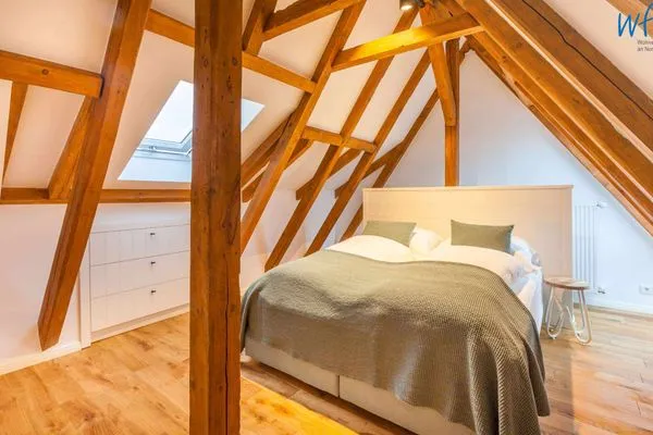 Schlafzimmer Haus Margarete Ferienwohnung Töwerliebe