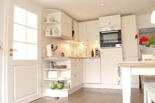 Küche der Ferienwohnung Düne in Norddorf auf Amrum Haus Anneliese Bungalow Düne
