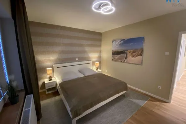 Schlafzimmer Strandhaus Ferienwohnung Luv