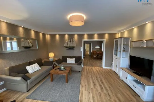 Wohnzimmer Strandhaus Ferienwohnung Lee