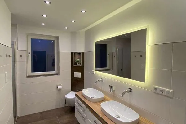 Badezimmer Strandhaus Ferienwohnung Lee