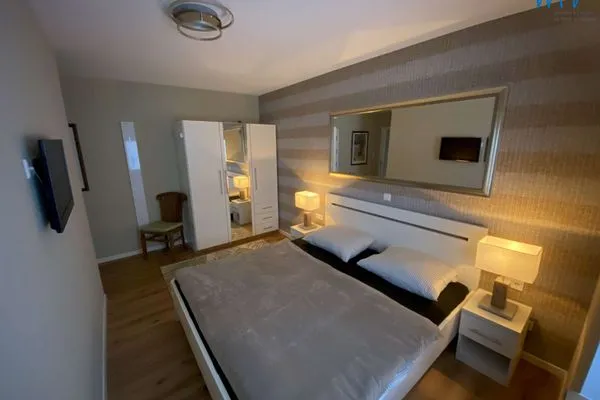 Schlafzimmer Strandhaus Ferienwohnung Lee