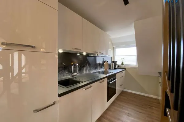 Küche / Küchenzeile Strandhaus Ferienwohnung Backbord