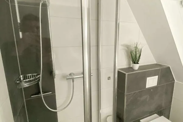 Badezimmer Strandhaus Ferienwohnung Backbord