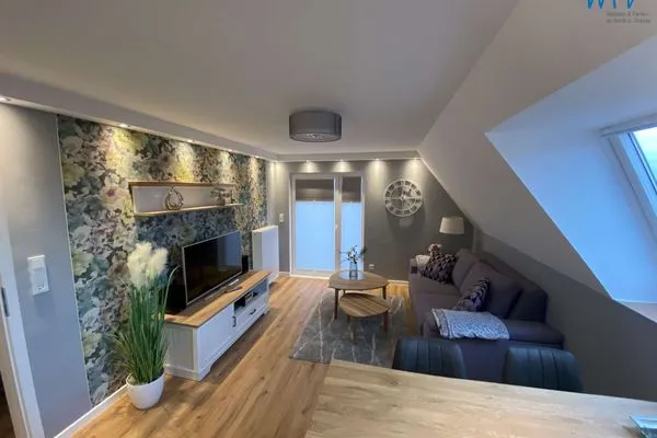 Wohnzimmer Strandhaus Ferienwohnung Steuerbord