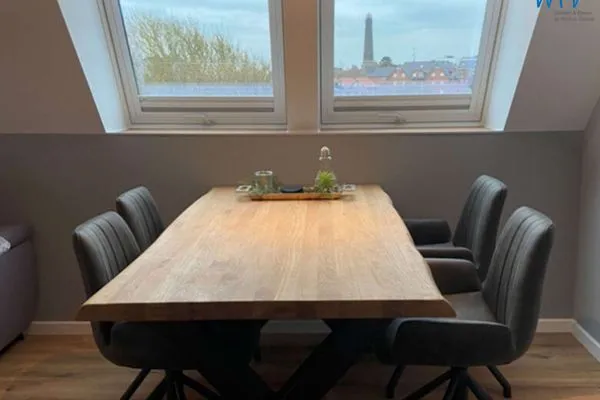 Essbereich Strandhaus Ferienwohnung Steuerbord