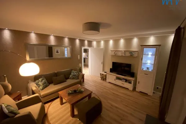 Wohnzimmer Strandhaus Ferienwohnung Luv