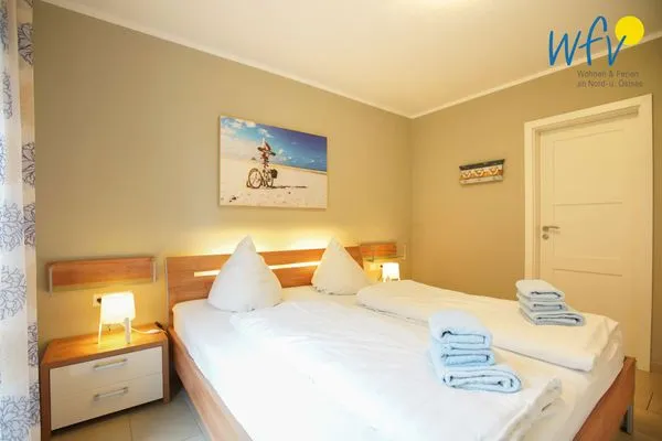 Schlafzimmer Weidenkieker Ferienwohnung 1