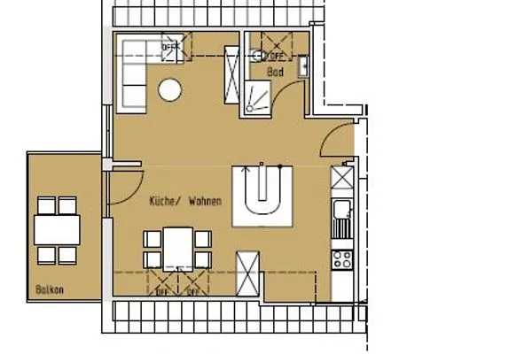 Grundriss 1. Etage Strandhaus Ferienwohnung Backbord