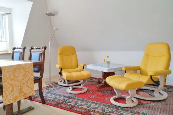 Wohnzimmer Erika's Hüs Ferienwohnung „Gül Waanang"