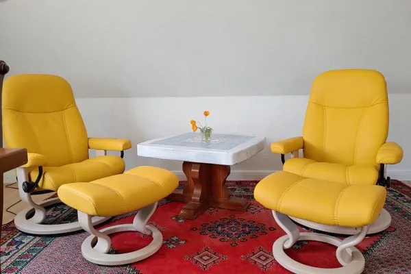 Wohnzimmer Erika's Hüs Ferienwohnung „Gül Waanang"