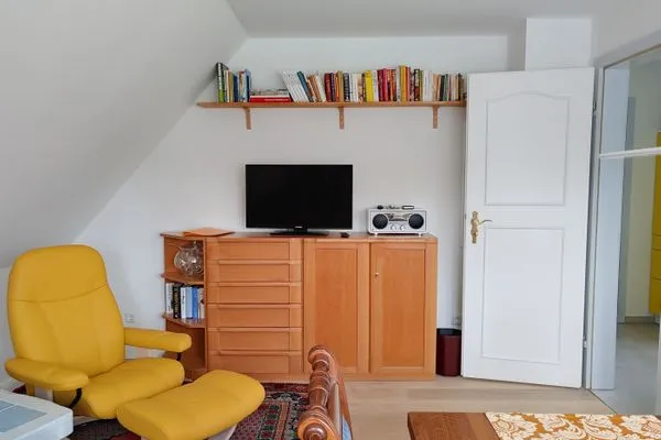 Wohnzimmer Erika's Hüs Ferienwohnung „Gül Waanang"