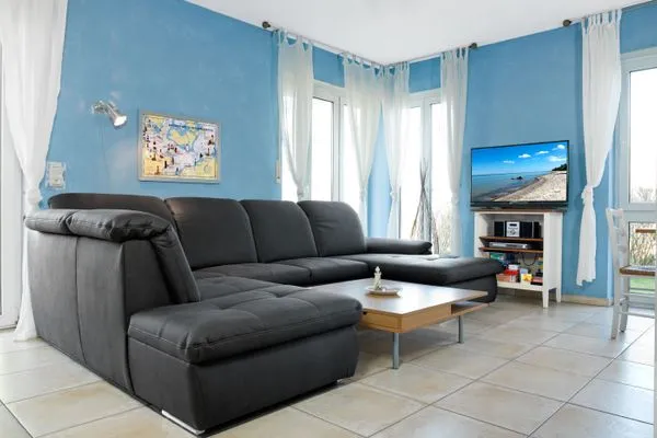 Wohnzimmer  Ferienhaus Kaltenhofer Strandmuschel